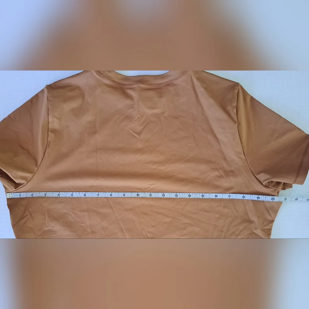 ❤️NWT SKIMS 2 Piece Swim T Shirt Top Dippy tie String Bikini Set Nude ALMOND 3X